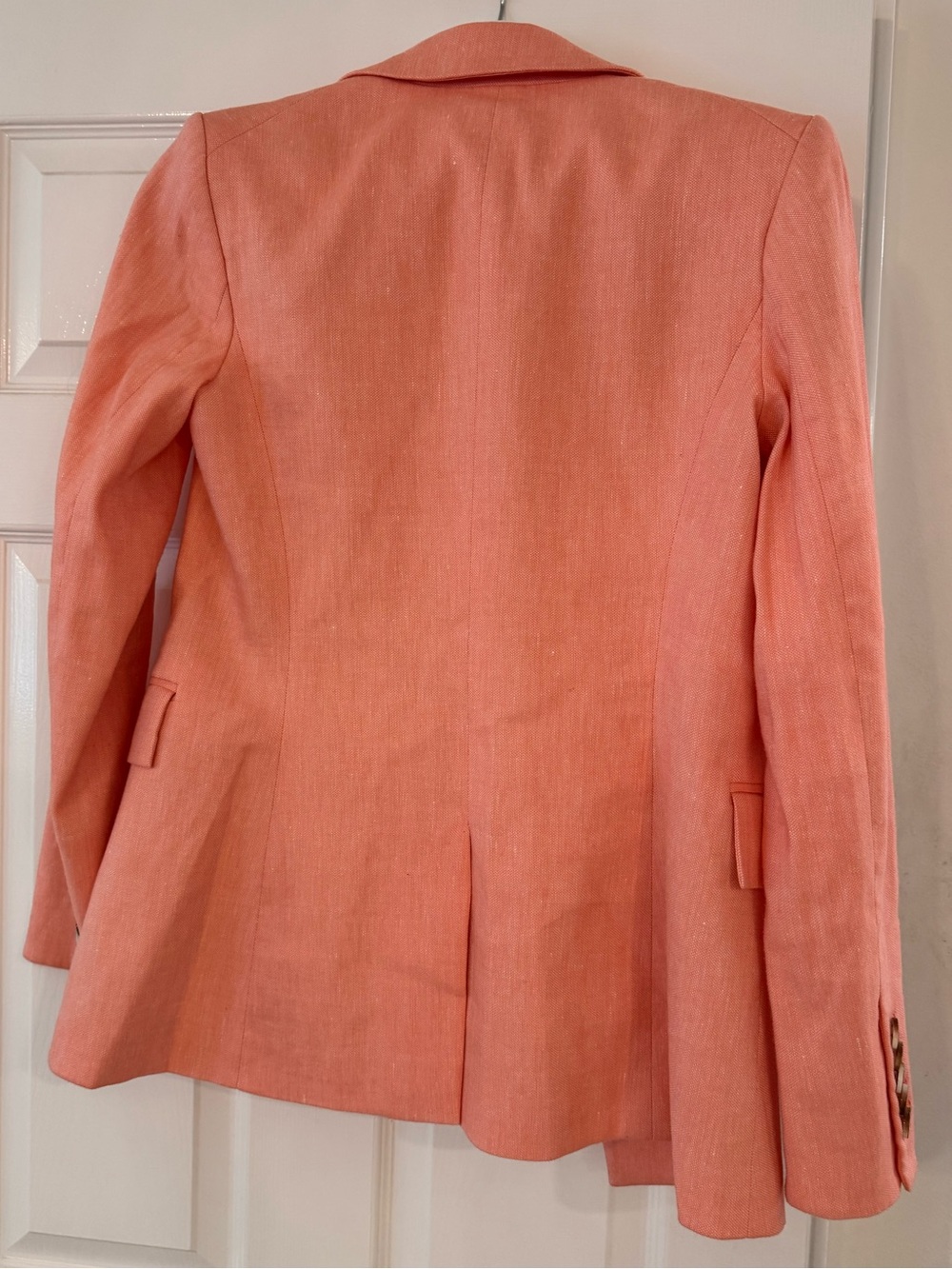 Veronica Beard Double-Breasted Peach Blazer Jacket - Picture 16 of 16